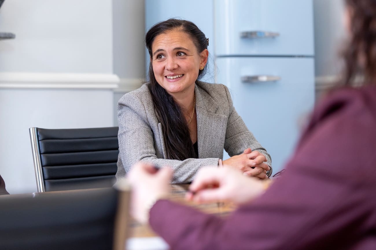Solicitor meeting with a client