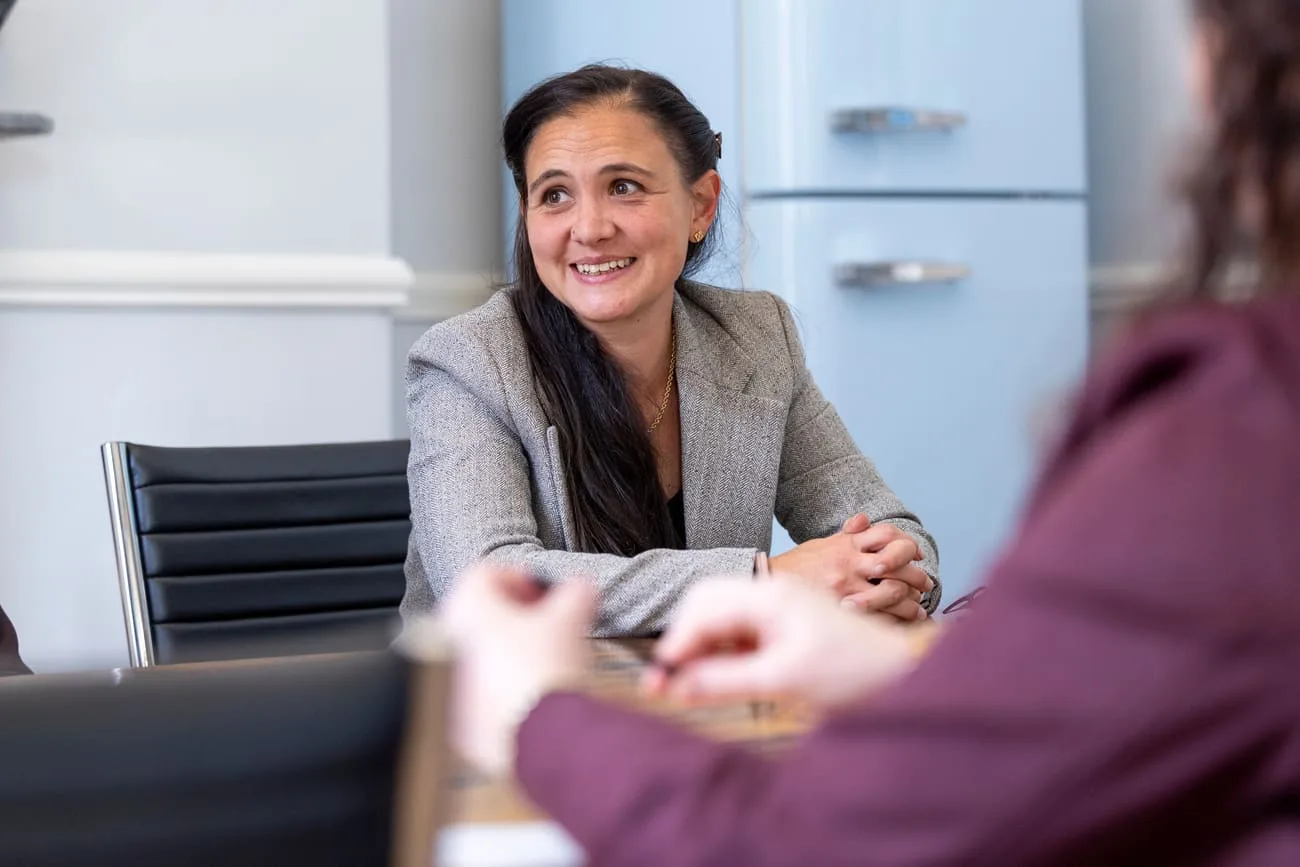 Solicitor meeting with a client